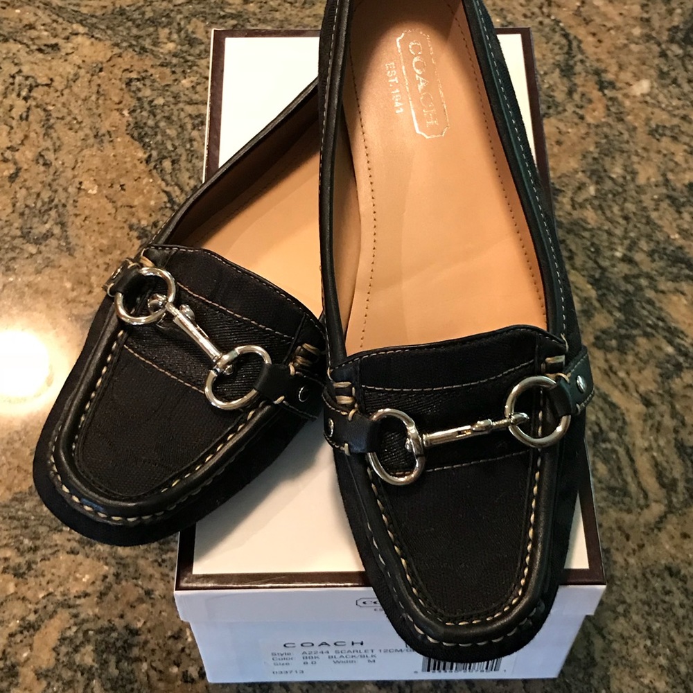 Coach Black Driving Loafer